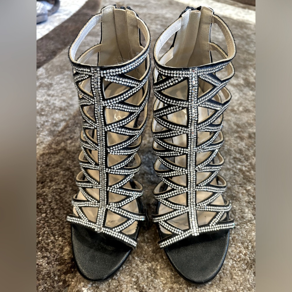 Beautiful Rhinestone High Heels Size 8
